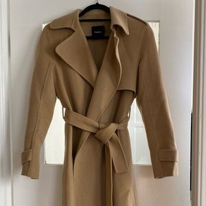 Theory camel wool coat
